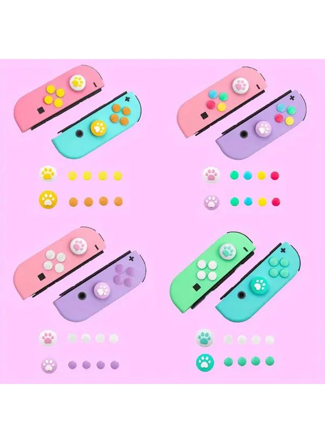Orange Nintendo Switch Joycon Thumb Grip Cap Protective Cover Skin - Image 1